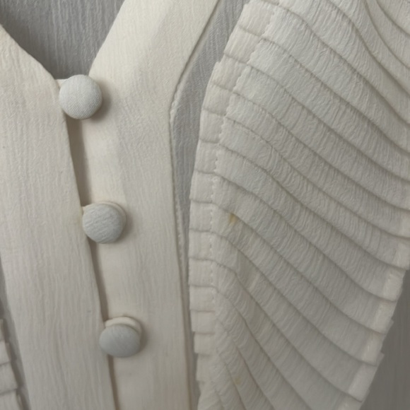 Off white Frame silk blouse with ruffles - Picture 5 of 7